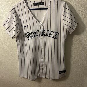 Women’s White and Black Rockies Jersey